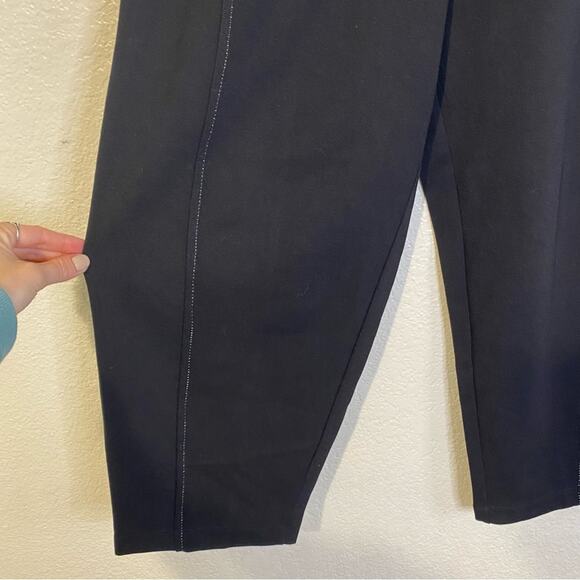 Max Studio London Black Barrel Leg Trouser Pull On Pants Size XL - Picture 3 of 4